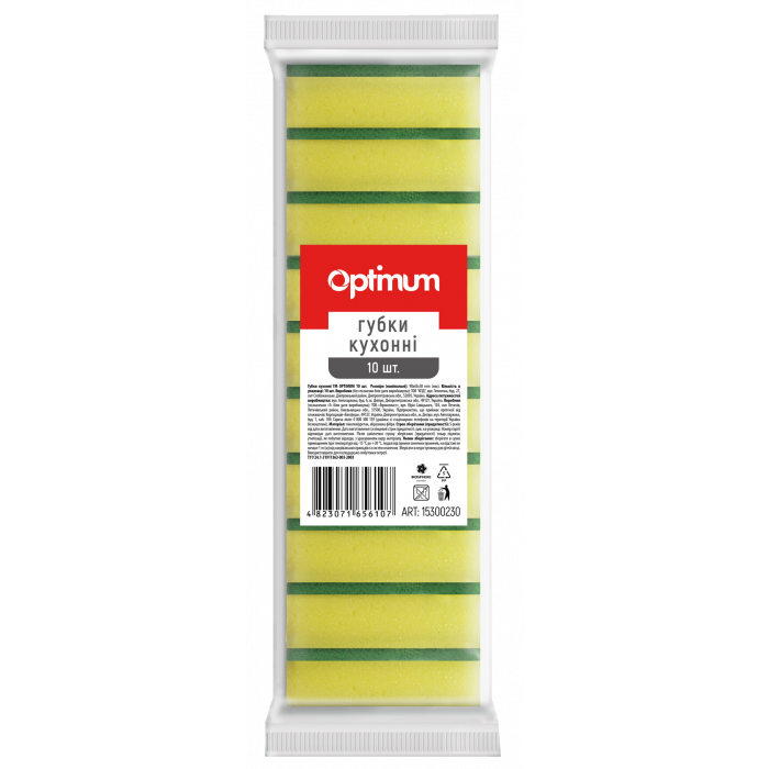 Pro Service OPTIMUM Губка кухонна 10 шт., 98*65*30 мм (52 шт/ящ) Арт. 15300230